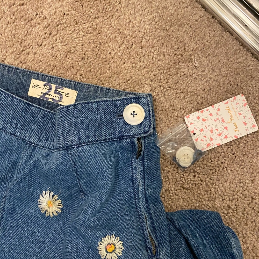 NWT Free People Dixie floral jeans sz 25 - Picture 8 of 11